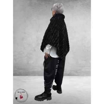 BG Poncho Fake Fur Bruin