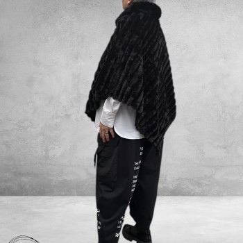 BG Poncho Fake Fur Bruin