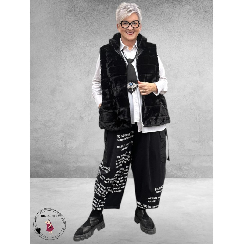 BG Gilet Faux Fur Zwart