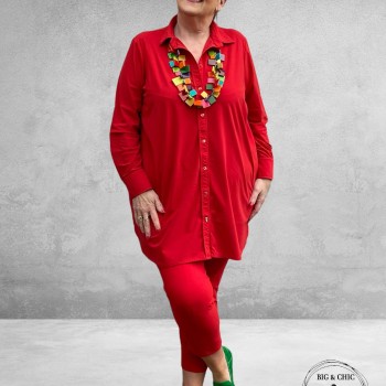 Only-M Travel Pantalon Enkel Broek  ROSSO AMORE