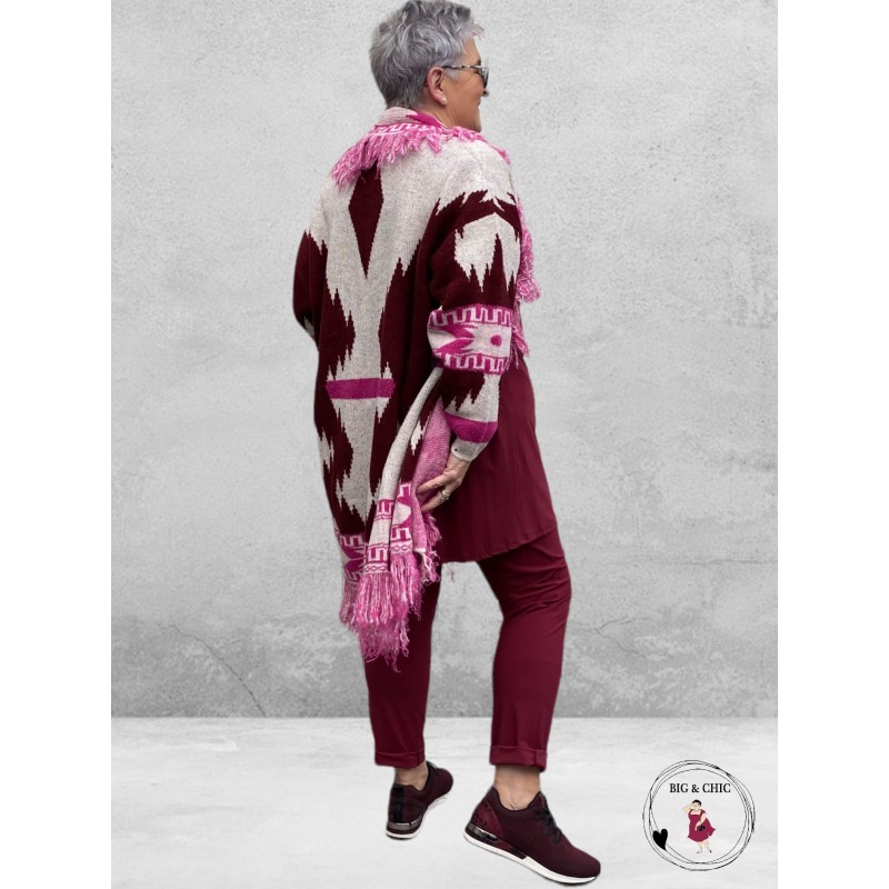 Only-M Travel Pantalon 036 Sporty STRAK BORDEAUX