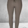 Only-M Travel Pantalon Enkel Broek  Met Splitje TAUPE