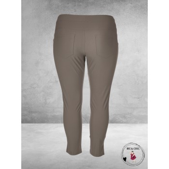 Only-M Travel Pantalon Enkel Broek  Met Splitje TAUPE