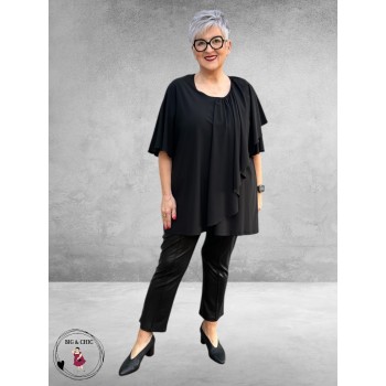 Only-m Tuniek Travel Overslag Zwart