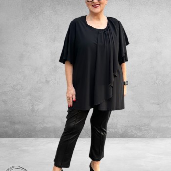 Only-m Tuniek Travel Overslag Zwart