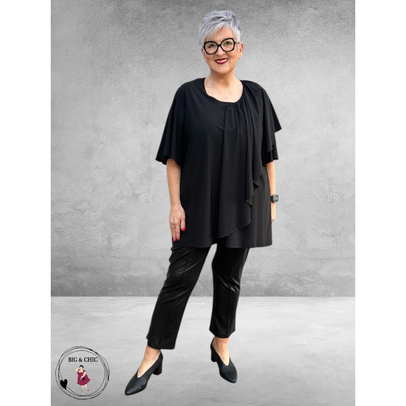 Only-m Tuniek Travel Overslag Zwart