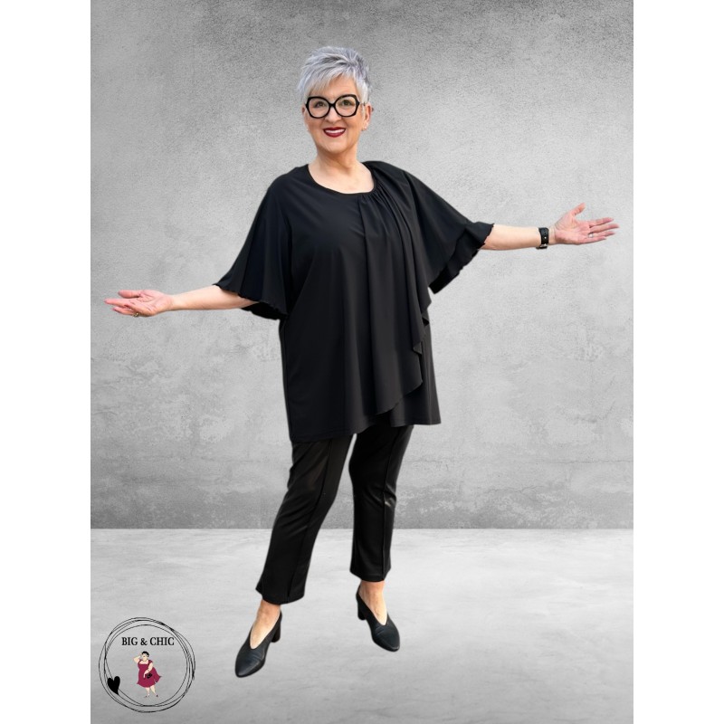 Only-m Tuniek Travel Overslag Zwart