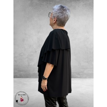 Only-m Tuniek Travel Overslag Zwart