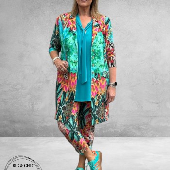 Only-M Blazer Long Stampa Azzur Travel