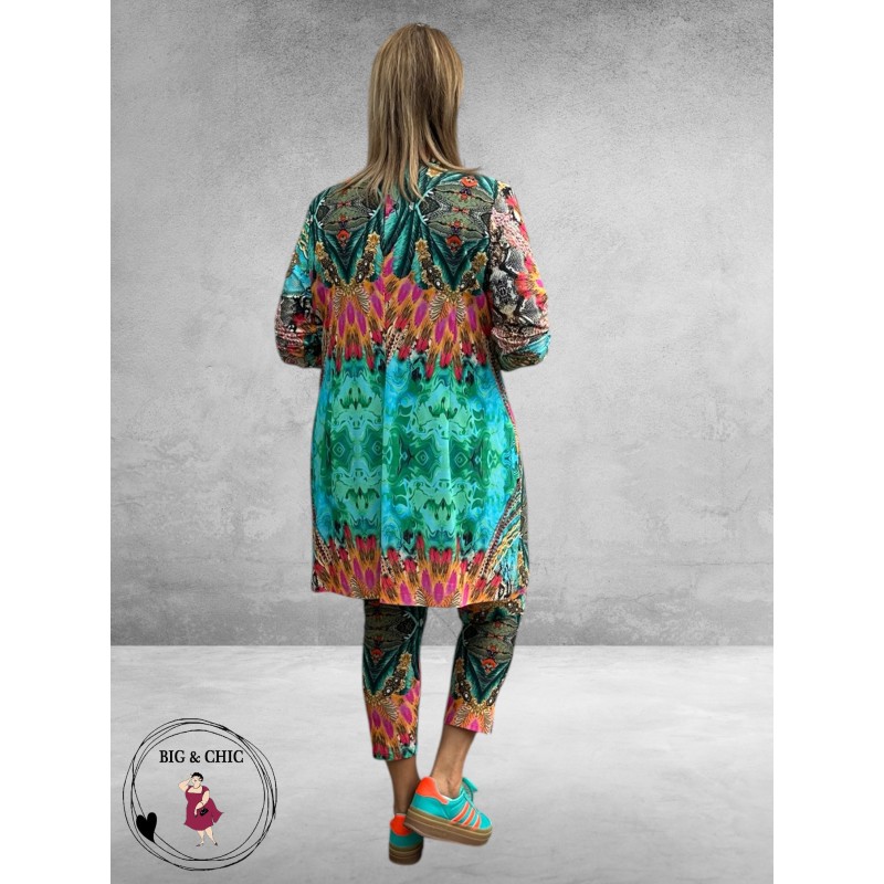 Only-M Blazer Long Stampa Azzur Travel