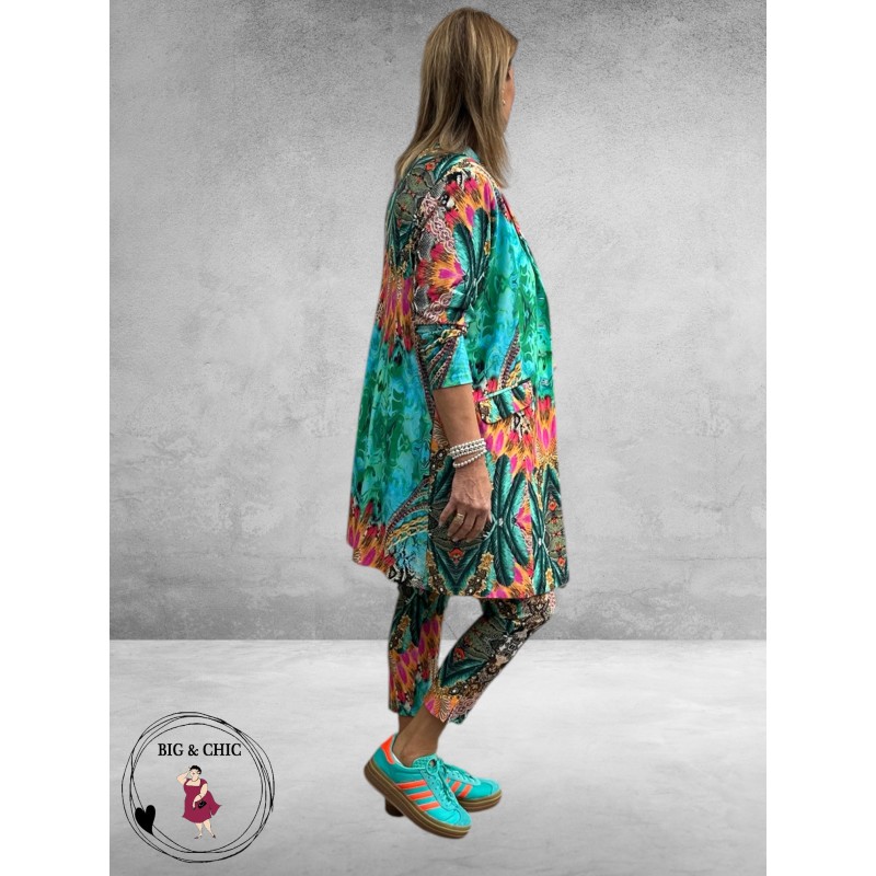 Only-M Blazer Long Stampa Azzur Travel