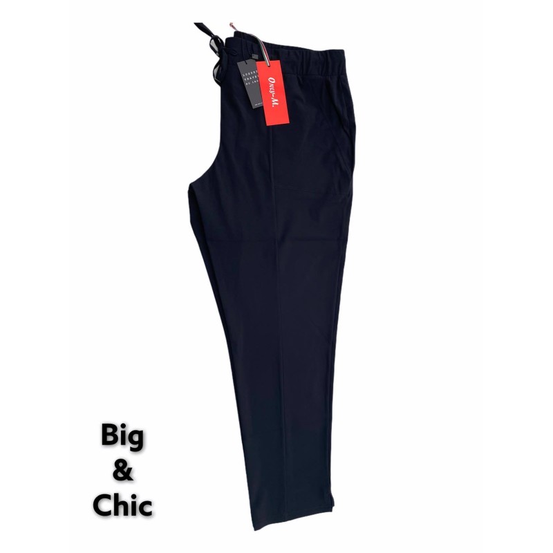 Only-M Travel Pantalon Enkel Broek  Met Splitje NAVY