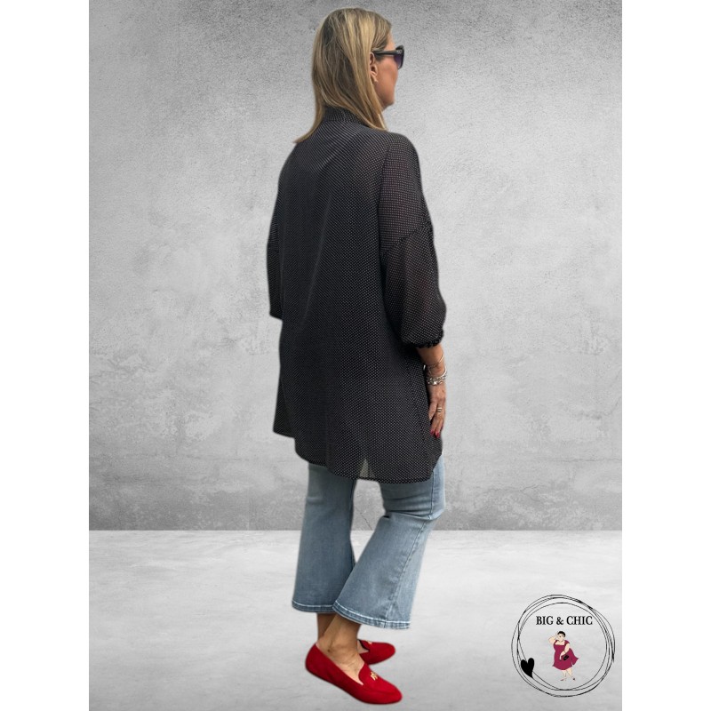 Only-M Crepon Roezel Blouse Zwart