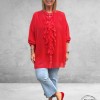 Only-M Crepon Roezel Blouse Rood