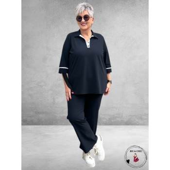 Only-M Poloshirt Sporty Travel Piquet