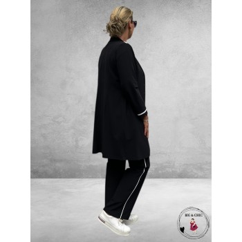 Only-M Sporty Travel Pique Pantalon Zwart/Piping