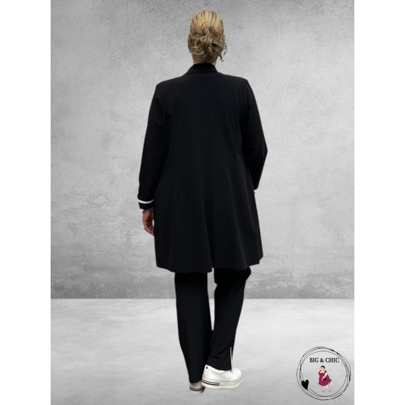 ONLY-M Blazer Sporty Travel Pique Zwart Lang