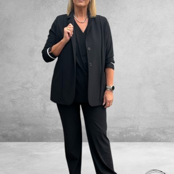 ONLY-M Blazer Sporty Travel Pique Zwart