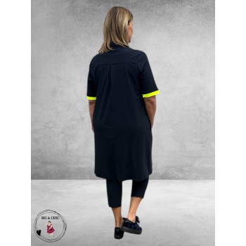 Only-m Polojurk Travel Navy-Geel