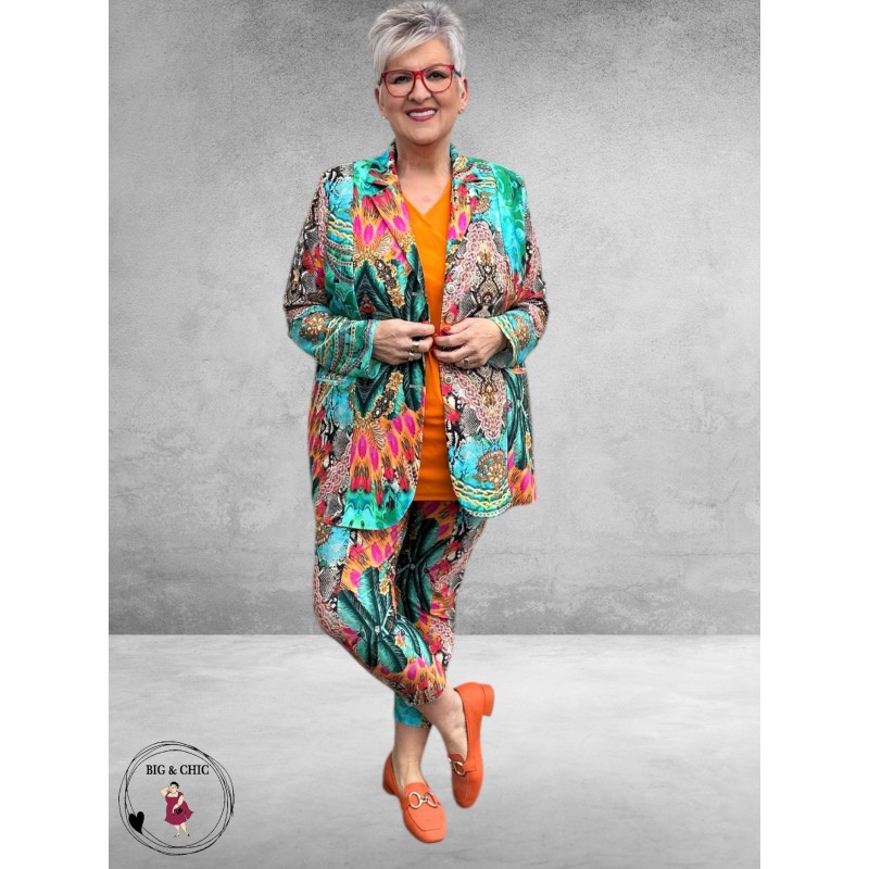 Only-M Travel Pantalon Enkel Stampa Azzuro