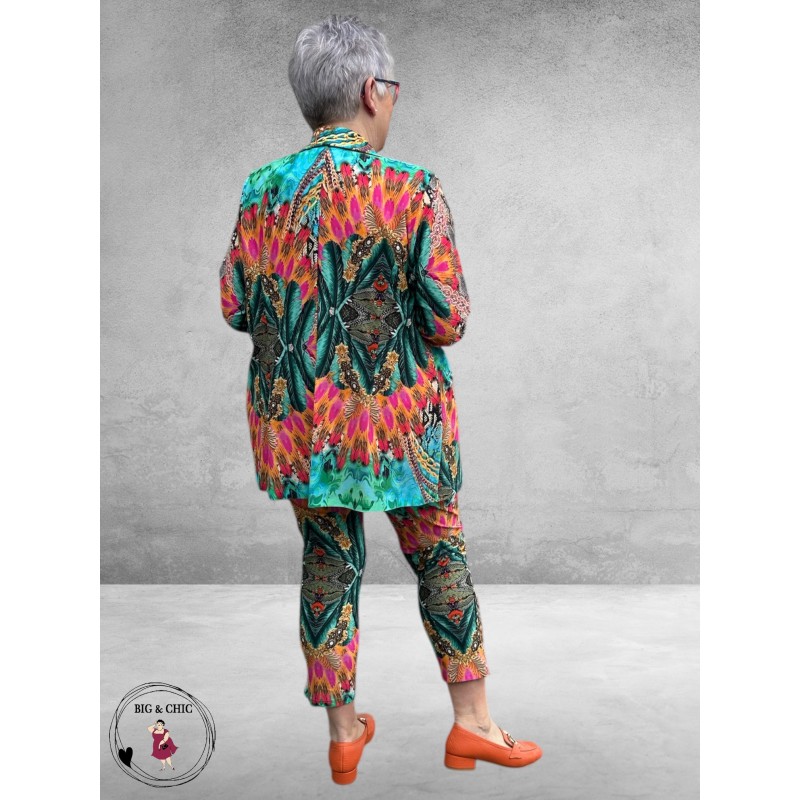 Only-m Blazer Travel Stampa Azzuro