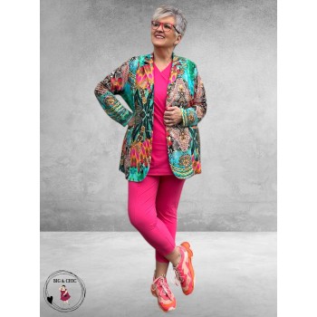 Only-m Blazer Travel Stampa Azzuro