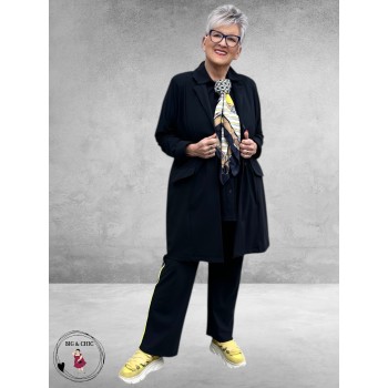 Only-m Travel Broek Navy/Geel Pijping