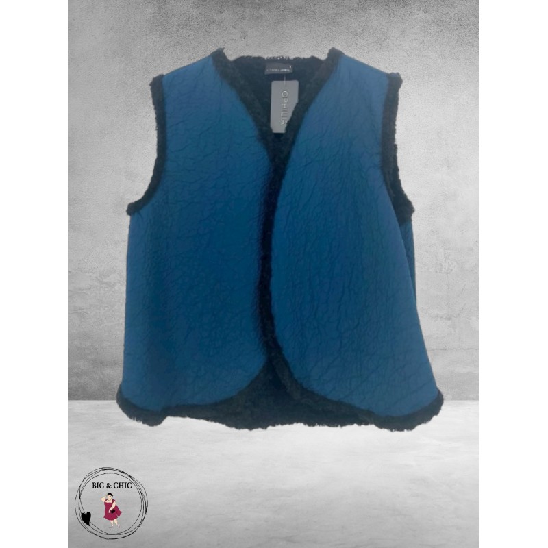 OPHILIA  Bodywarmer Espen Teddy Petrol