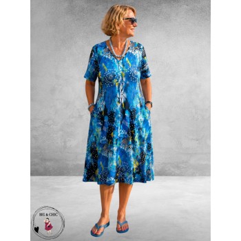 Ophilia Jurk Liana Electric Blue