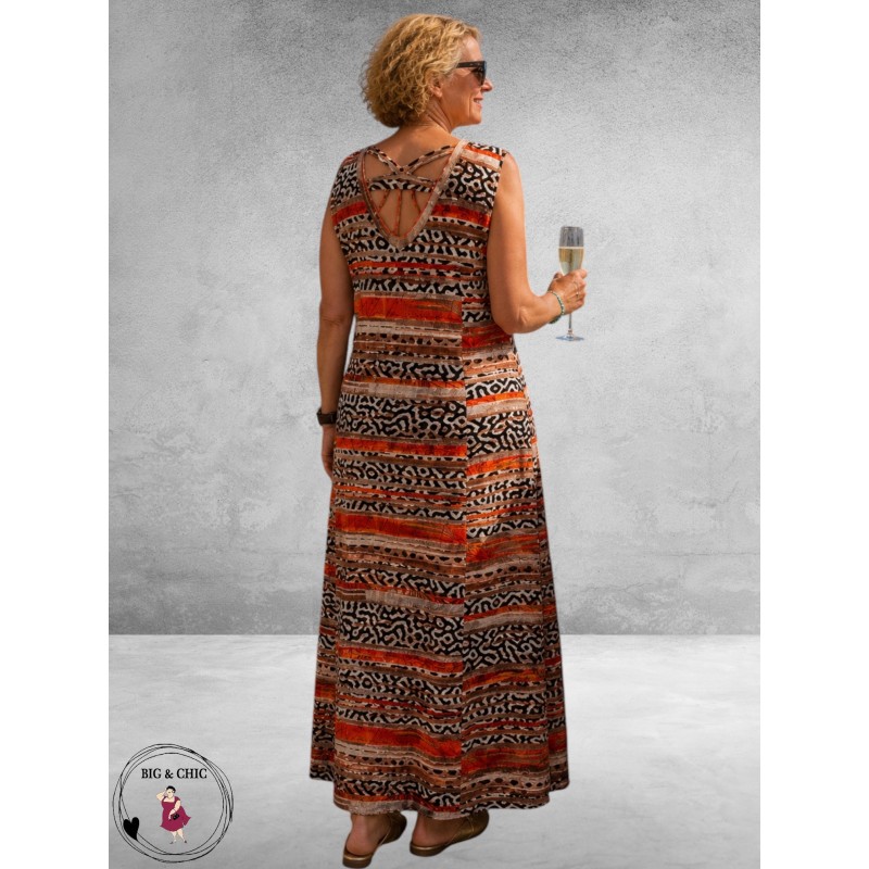 Ophilia Jurk Maxi Sheryl Animal Stripe