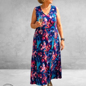 Ophilia Jurk Maxi Sheryl Vibrant Rose