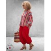 Ophilia Shirt Bella Paint Stripe Rood