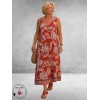 Ophilia Jurk Maxi Sheryl Paisley Burnt Oranje