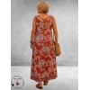 Ophilia Jurk Maxi Sheryl Paisley Burnt Oranje