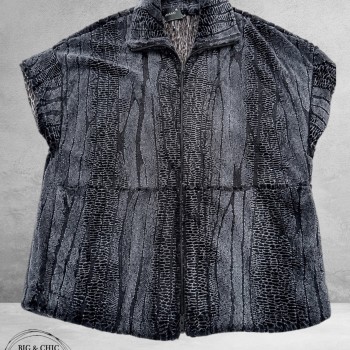 OPHILIA Bodywarmer Isabel Funfur Snake Grey