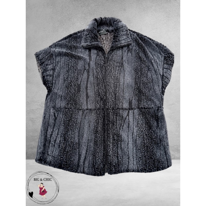 OPHILIA Bodywarmer Isabel Funfur Snake Grey
