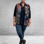 ORIENTIQUE Bodywarmer Abstract Floral Reversible