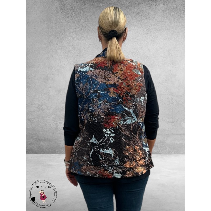 ORIENTIQUE Bodywarmer Abstract Floral Reversible