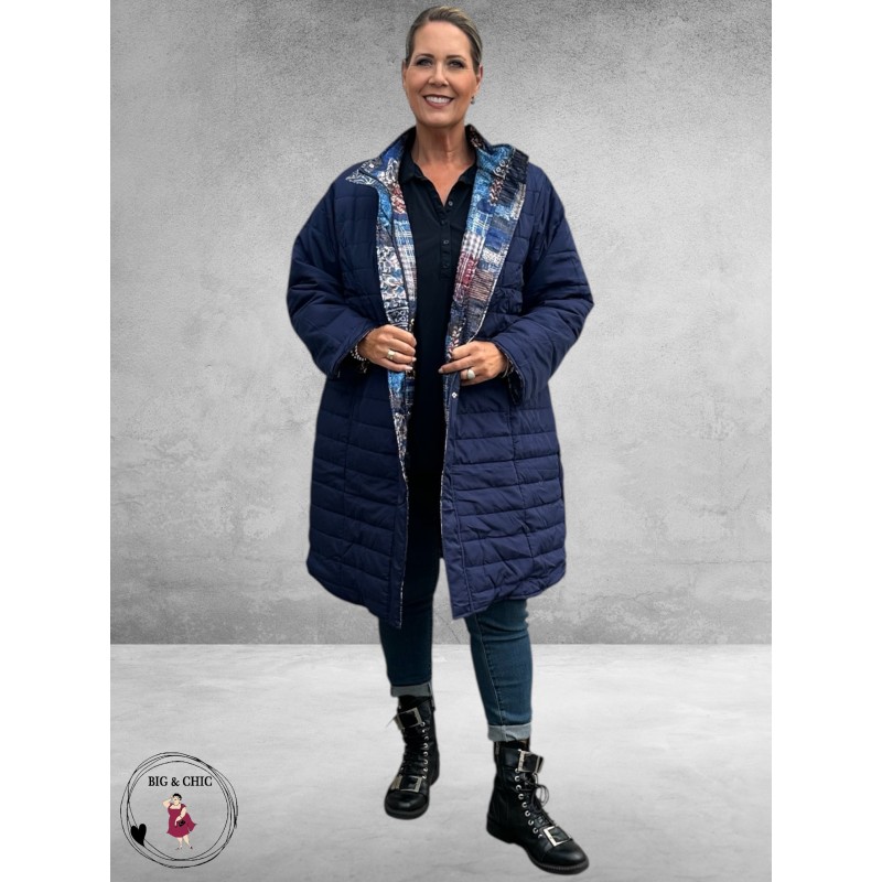 ORIENTIQUE Jas Kantha Patch Blauw