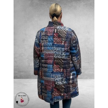 ORIENTIQUE Jas Kantha Patch Blauw