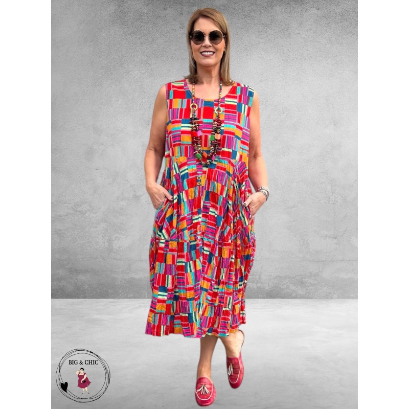 Orientique Midi Jurk Bubble Peru