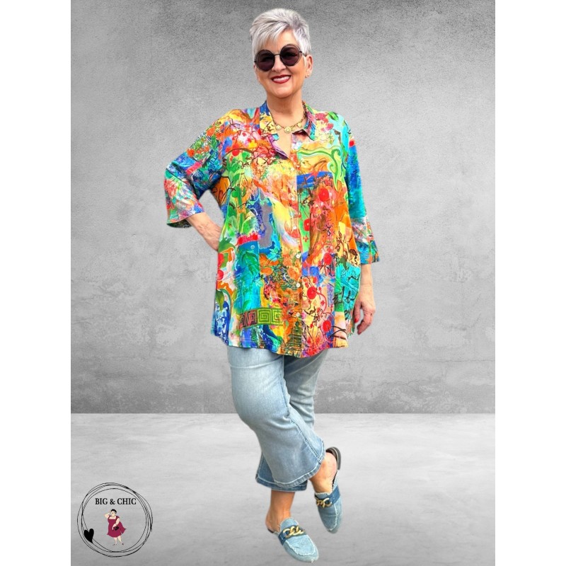 Orientique Blouse Orientale Digitale Print