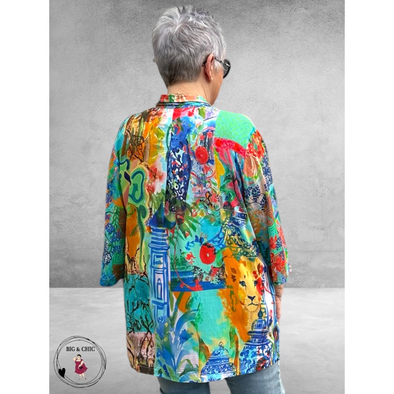 Orientique Blouse Orientale Digitale Print