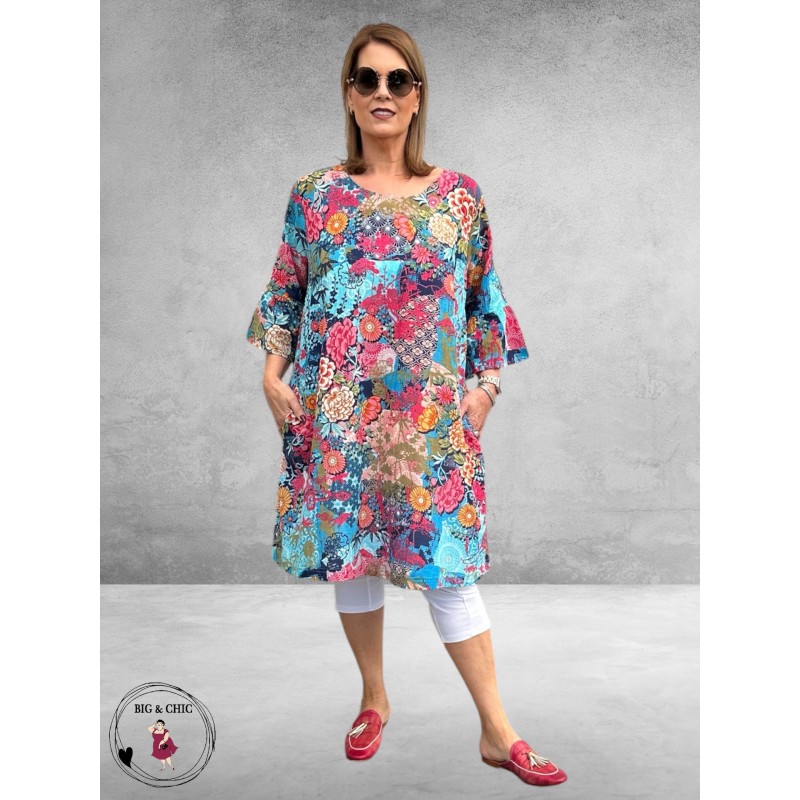 Orientique Jurk Ikebana Bloemenprint