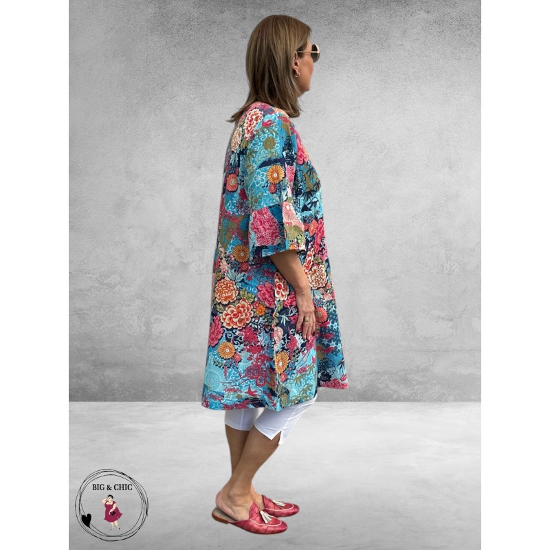 Orientique Jurk Ikebana Bloemenprint