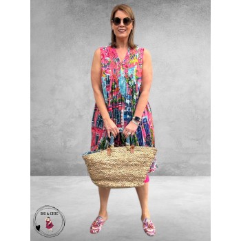 Orientique Jurk Scooter Print Katoen