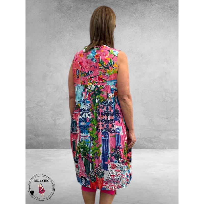 Orientique Jurk Scooter Print Katoen