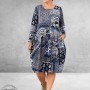 Orientique Jurk Bahadoe Bubble Blauw