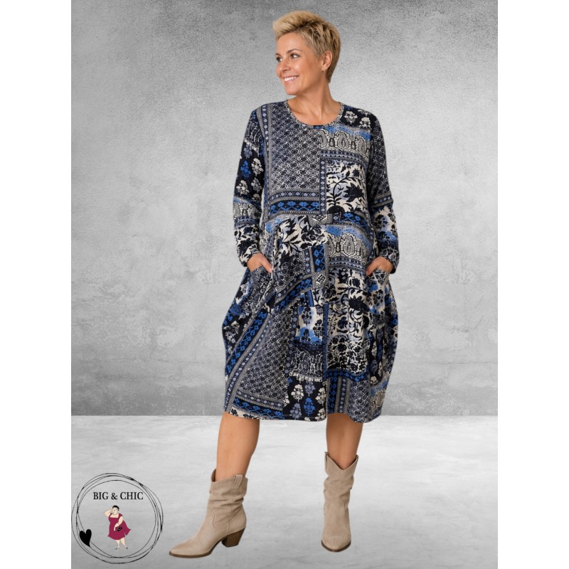 Orientique Jurk Bahadoe Bubble Blauw