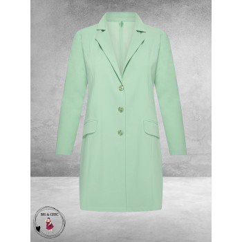 Plus Basics Blazer Long Jacket Mint